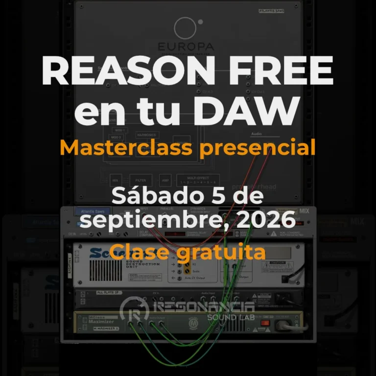 Masterclass presencial gratutia - Reason Free en tu DAW